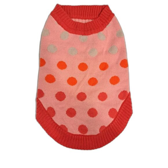 Blueberry Pet small dog sweater sleeveless red pink polka dot - Picture 1 of 4